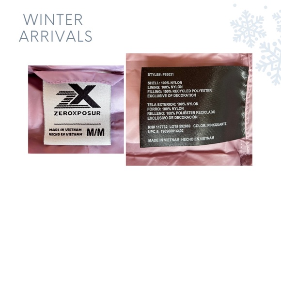 ZeroXposur Brianna Puffer Jacket Women's Size M Pink Quartz! - Picture 8 of 9